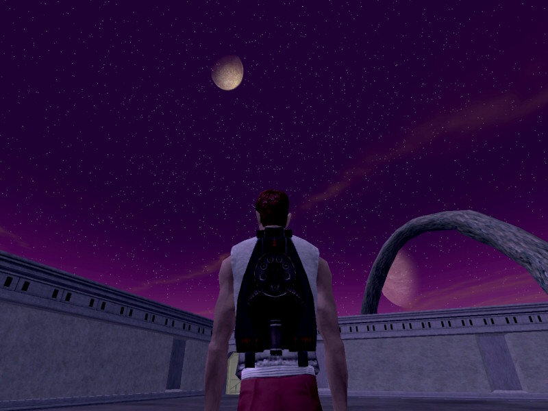 Moons and Arch from top of PA Hall